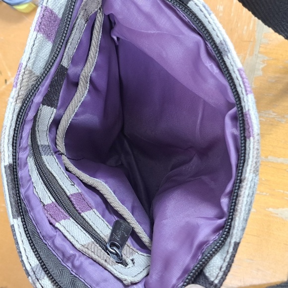 Thirty-One organizer crossbody adjustable strap twill canvas multipocket purse - Picture 4 of 8